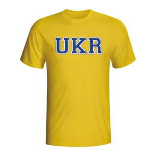 Ukraine Country Iso T-shirt (yellow)
