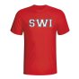 Switzerland Country Iso T-shirt (red)