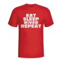 Eat Sleep River Plate Repeat T-shirt (red) - Kids