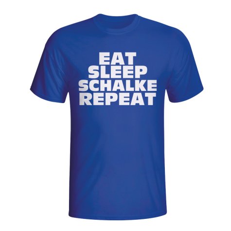 Eat Sleep Schalke Repeat T-shirt (blue)