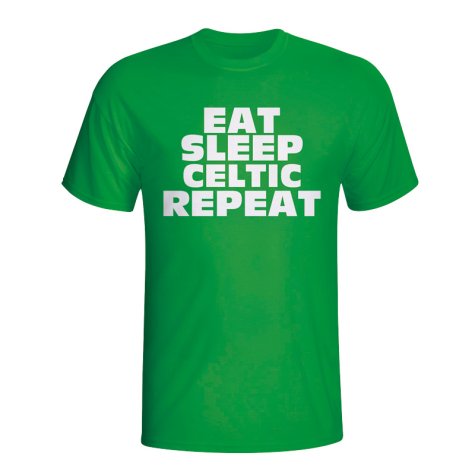 Eat Sleep Celtic Repeat T-shirt (green) - Kids