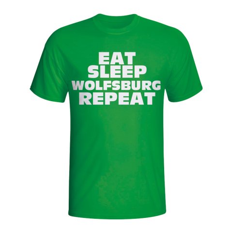 Eat Sleep Wolfsburg Repeat T-shirt (green) - Kids