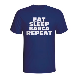 Eat Sleep Barcelona Repeat T-shirt (navy)