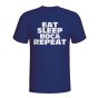 Eat Sleep Boca Juniors Repeat T-shirt (navy) - Kids