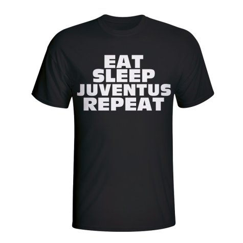 Eat Sleep Juventus Repeat T-shirt (black)