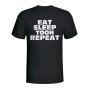 Eat Sleep Newcastle Repeat T-shirt (black)