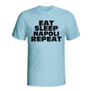 Eat Sleep Napoli Repeat T-shirt (sky Blue) - Kids