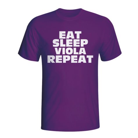 Eat Sleep Fiorentina Repeat T-shirt (purple) - Kids