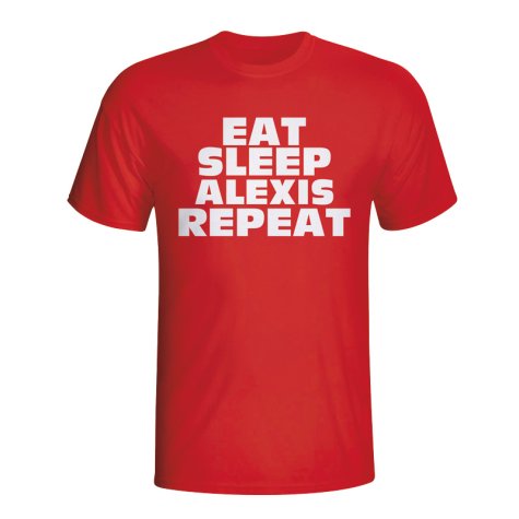 Eat Sleep Alexis Repeat T-shirt (red)