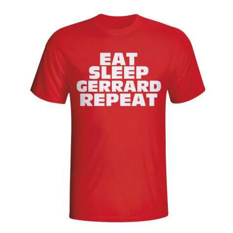 Eat Sleep Gerrard Repeat T-shirt (red)
