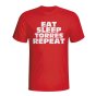 Eat Sleep Torres Repeat T-shirt (red)