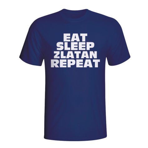 Eat Sleep Zlatan Repeat T-shirt (navy)