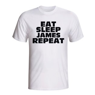 Eat Sleep James Repeat T-shirt (white) - Kids