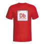 David Beckham Man Utd Periodic Table T-shirt (red)