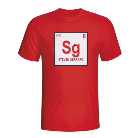 Steven Gerrard Liverpool Periodic Table T-shirt (red)