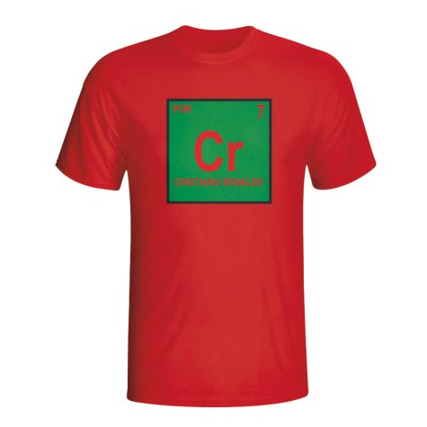 Cristiano Ronaldo Portugal Periodic Table T-shirt (red)