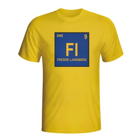 Freddie Ljungberg Sweden Periodic Table T-shirt (yellow) - Kids