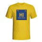 Henrik Larsson Sweden Periodic Table T-shirt (yellow)