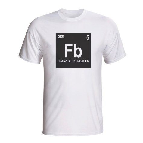 Franz Beckenbauer Germany Periodic Table T-shirt (white)