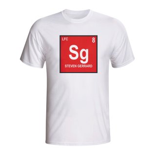 Steven Gerrard Liverpool Periodic Table T-shirt (white)