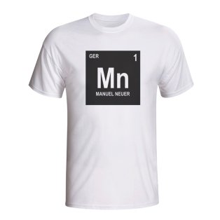 Manuel Neuer Germany Periodic Table T-shirt (white)