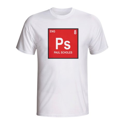 Paul Scholes England Periodic Table T-shirt (white)