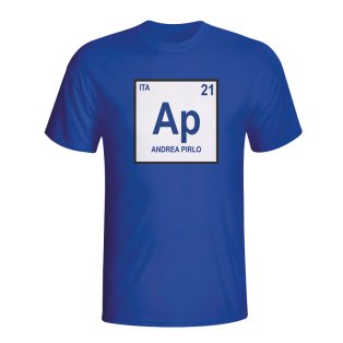 Andrea Pirlo Italy Periodic Table T-shirt (blue)