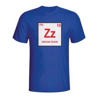 Zinedine Zidane France Periodic Table T-shirt (blue) - Kids
