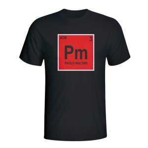 Paolo Maldini Ac Milan Periodic Table T-shirt (black) - Kids
