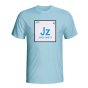 Javier Zanetti Argentina Periodic Table T-shirt (sky Blue)