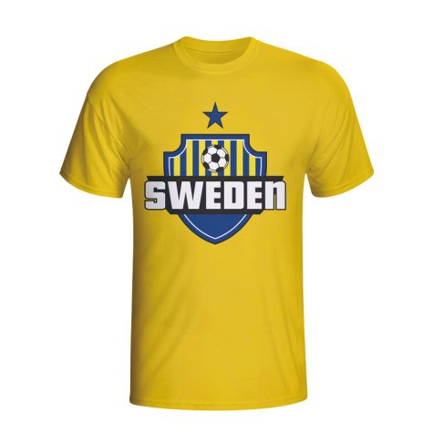 Sweden Country Logo T-shirt (yellow) - Kids