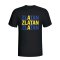 Zlatan Ibrahimovic Sweden Player Flag T-shirt (black) - Kids