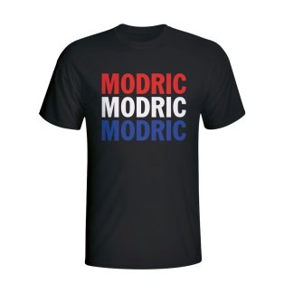 Luka Modric Croatia Player Flag T-shirt (black) - Kids