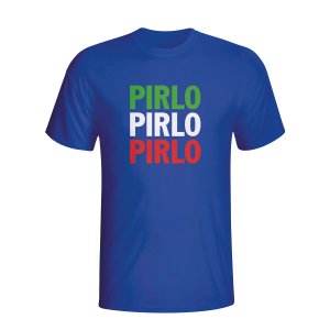 Andrea Pirlo Italy Player Flag T-shirt (blue)
