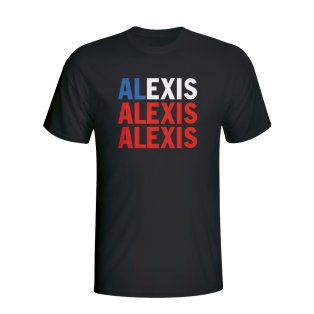 Alexis Sanchez Chile Player Flag T-shirt (black)
