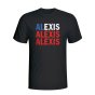 Alexis Sanchez Chile Player Flag T-shirt (black) - Kids