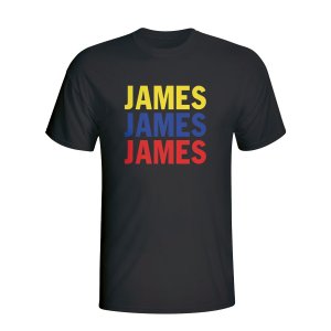 James Rodriguez Colombia Player Flag T-shirt (black)