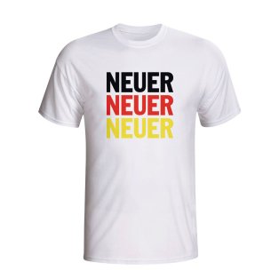 Manuel Neuer Germany Player Flag T-shirt (white) - Kids