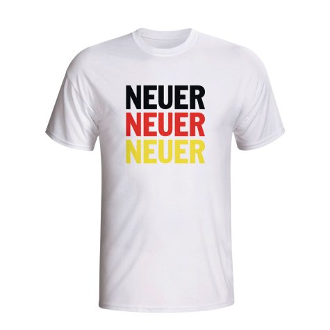 Manuel Neuer Germany Player Flag T-shirt (white)