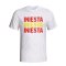 Andres Iniesta Spain Player Flag T-shirt (white)
