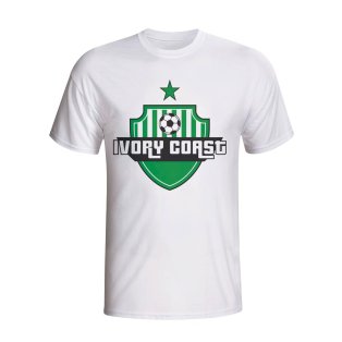 Ivory Coast Country Logo T-shirt (white) - Kids