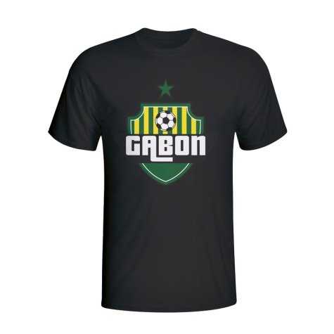 Gabon Country Logo T-shirt (black)