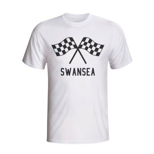 Swansea Waving Flags T-shirt (white)