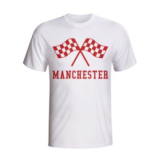 Man Utd Waving Flags T-shirt (white) - Kids