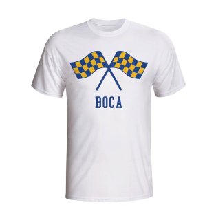 Boca Juniors Waving Flags T-shirt (white) - Kids