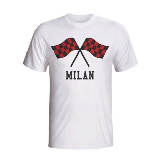 Ac Milan Waving Flags T-shirt (white) - Kids