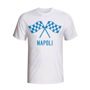 Napoli Waving Flags T-shirt (white) - Kids