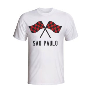 Sao Paolo Waving Flags T-shirt (white) - Kids