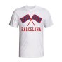 Barcelona Waving Flags T-shirt (white) - Kids