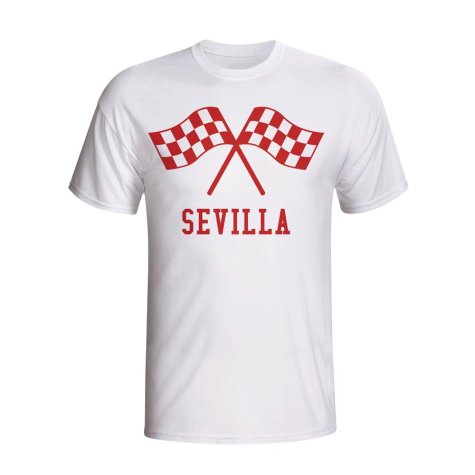 Sevilla Waving Flags T-shirt (white) - Kids